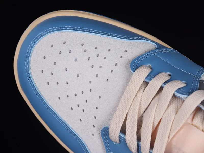All categories Air Jordan Jordan series basketball shoes Air Jordan 1 Low G version pure original Air Jordan 1 Low "UNC Grey" AJ1 Joe 1 cement North Carolina blue low-top basketball shoes DZ5376-469